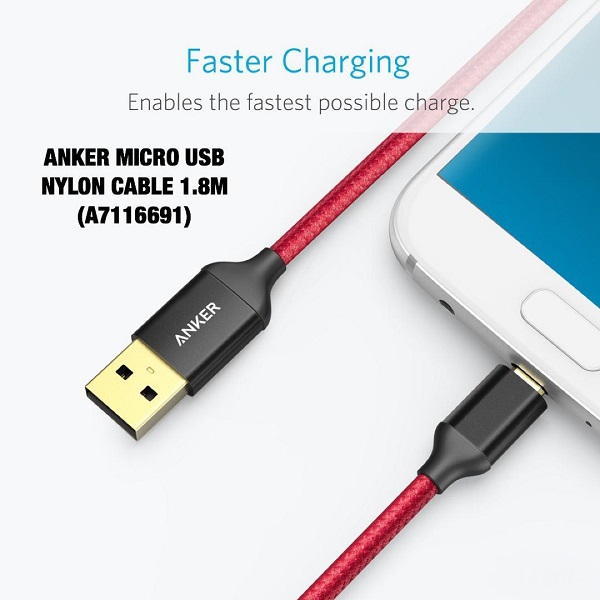 Anker Micro USB Nylon Cable 1.8m - alibuy.lk