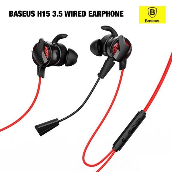 Baseus H15 3.5 Wired Earphone - alibuy.lk