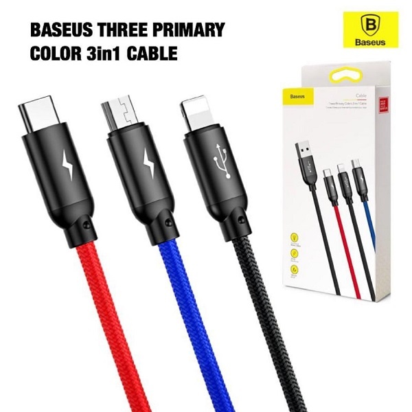 Baseus Three Primery 3in1 Cable - alibuy.lk