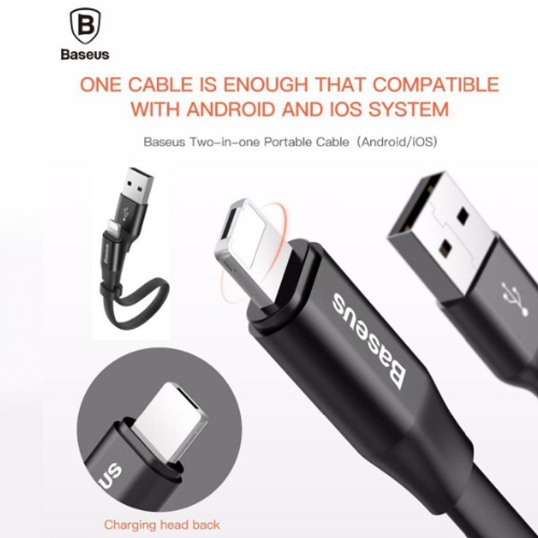 Baseus Two-In-One Portable Cable - alibuy.lk