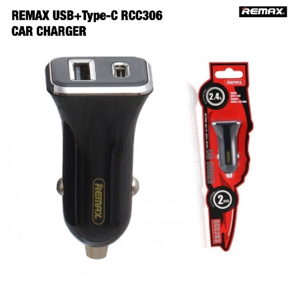 remax usb+type-c RCC306 car charger alibuy.lk