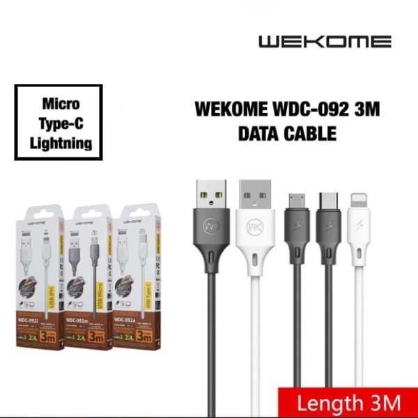 Wekome WDC-092 3m Data Cable Lightning - alibuy.lk