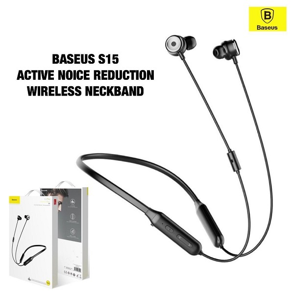 Baseus S15 Active Noise Reduction Wireless Neckband - alibuy.lk