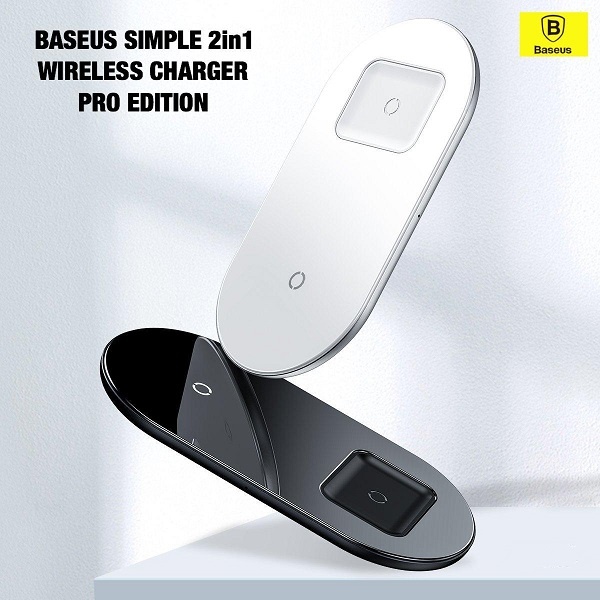 Baseus Simple 2in1 Wireless Charger PRO Edition - alibuy.lk