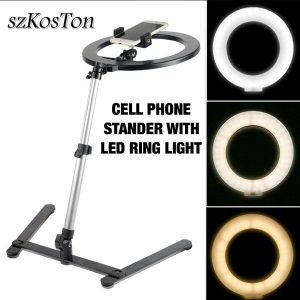 Cell Phone Stander with LED Ring Light - alibuy.lk